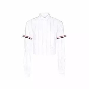 [톰브라운]톰브라운 옥스포드 암밴딩 크롭 셔츠 화이트 여성 FLL183O F0660 100