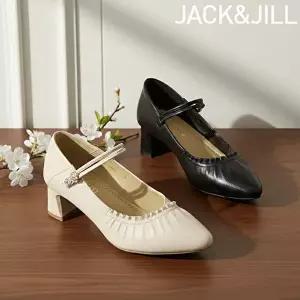 [잭앤질]잭앤질 블랙라벨 천연양가죽 프릴 투인원 펌프스(JA6137)