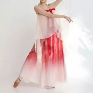 현대무용 무용 치마 의상 공연 쉬폰 고전 꽃잎