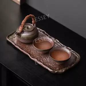 찻잔 티잔 장작가마 도자기 다도 주인잔 보이차 세트