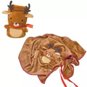 크리스마스 플란넬 담요 루돌프