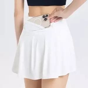 백포켓 A라인 플리츠 미니 스커트 여성 테니스 치마