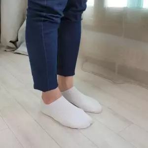 [라일리] Rly 덧신 화이트 골지 양말 발목 여성용