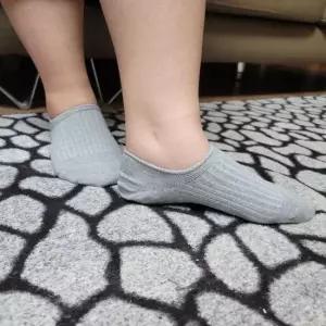 [라일리] Rly 그레이 덧신 양말 골지 여성용 발목