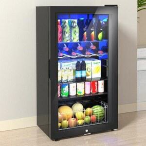 투명 미니 냉장고 냉장 맥주 객실용 사무실 가정용 냉동 수 쇼케이스
