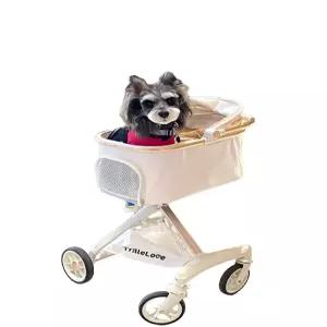 유모차 미니 경량 옐로우 애완견 애견 개모차 접이식 반려견