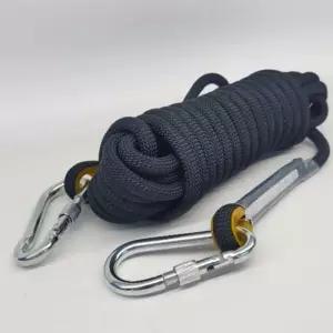 안전로프 캠핑 암벽 타프 초강력 2버클 20M 자일 블랙