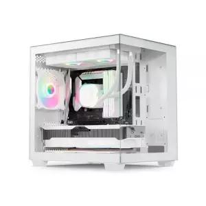 앱코 PC 케이스 미니웨일 쿨링 미니멀 데스크테리어 화이트