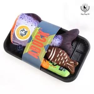 딩동펫 고양이 캣닢 장난감 애착 생선인형 세트