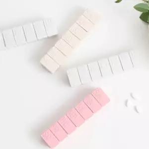 요일별 미니 알약 약 케이스 약통 2P/약병/분배/상비/구급/자동/소분/투약/여행용/투명/방습/어르신/약보관