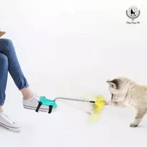 딩동펫 고양이 장난감 발목 깃털 낚싯대 랜덤발송 2P