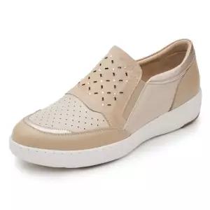 [롯데백화점]랜드로바 금강 랜드로바 여성 펀칭 핫픽스 하이드로 플랫폼 슬립온 LANSLH4218WG8 베이지