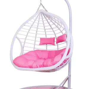 라탄 쿠션 행잉체어 라탄그네의자 매장용