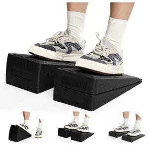 [미국배송] 종아리 스트레칭을 위한 YESLAND 3개 경사 보드 5개의 조절 가능한 각도 발 스트레칭 물리 치료를 미끄럼 방지 폼 스쿼트 웨지 가정 운동