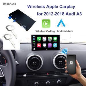iManAuto 무선 CarPlay 모듈 Audi A3 S3 8V B9 MIB 2013-2018 역방향 카메라 자동차 재생 기능 용 Android