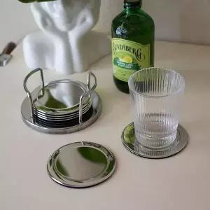 스텐 컵받침 홀더세트 코스터 보관홀더 컵코스터 정리