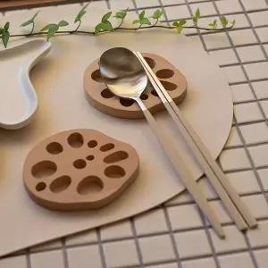 우드 코스터 연근받침 컵받침 수저받침 나무받침대