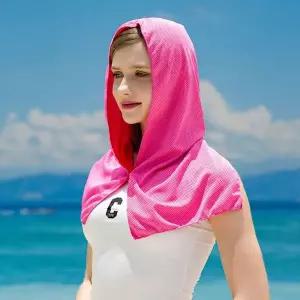 후드형 냉감 쿨링 타월 운동용 속건 스포츠 아이스 수건 야외활동 자외선차단