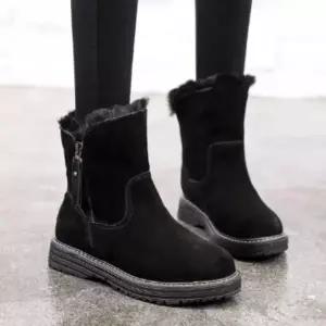 |CCS7DC7|여성용 겨울 스웨이드 앵클부츠 포근하고 따뜻한 데일리 슈즈