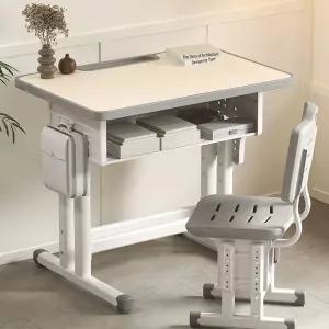 책상 학교 자습실 데스크 원목색 일체형 칸막이 테이블 A