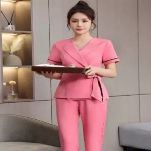 미용 피부관리사 유니폼 상하세트 상담실장 유니폼 은행