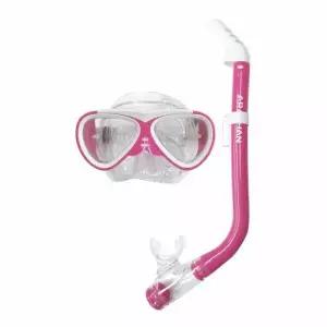 주니어 스노클링세트 핑크 어린이