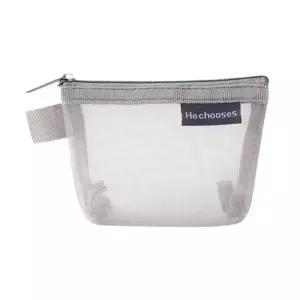 망사 파우치 휴대용 수납 지퍼 메쉬 파우치 화장품 수납함 주머니 다용도 보관함 여행용 정리함 작은 지갑