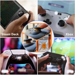 스팀 덱 게임 콘솔 링 커버 8개 PS5PS4스위치 프로 조이스틱용 탄성 보호 고무 링 로그 앨리용