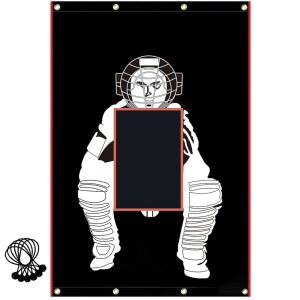 Supvision 스트라이크 존이 있는 배팅 케이지 백스톱 튼튼한 PVC 코팅 옥스포드 원단 비닐 야구 백스톱 포수 소프트볼 투수 훈련 장비 보조 도구 포함