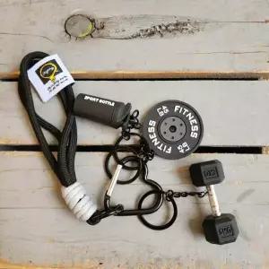 헬스 덤벨 로프 키링 카라비너