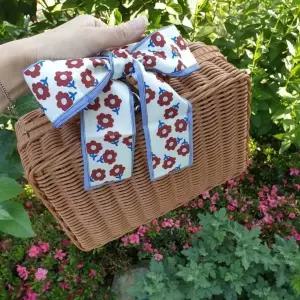 빈티지 라탄 피크닉 바구니 레트로 갬성 캠핑 소풍