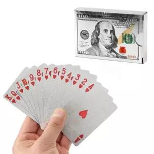100달러 트럼프 카드 실버/친구/모임/여행/캠핑/여가/취미/두뇌훈련/집중력/승부/오락/내기/홈파티/술자리