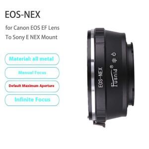 EOS-NEX 카메라 어댑터 링 캐논 EOS EF 렌즈 소니 호환  E NEX 마운트 6 5N A7R III A6300 캠코더 컨버터