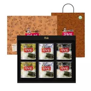 [G] 달인 6호 고급 캔김 선물세트 재래캔김2개+파래캔김2개+돌김캔김2개 명절선물 김선물세트