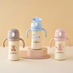 에디슨 리틀러브 PPSU 원터치 빨대컵 유아식기 자기주도 흘림방지 아기빨대컵 250ml