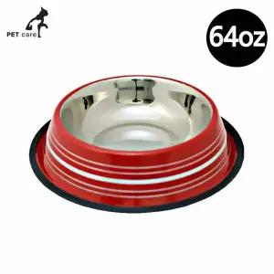 스텐식기 강아지 레드칼라 급수기 64oz