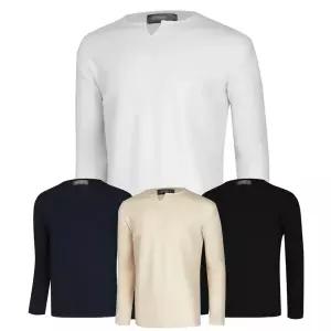 [파파브로] 남성 리버플 브이넥 긴팔 티셔츠 SO-TSA-Q018