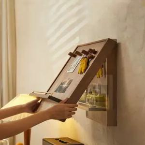 머스코 월넛 전기함 커버 인테리어 전기차단기 박스 장식 선반