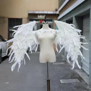 대형 천사날개 흰색깃털 무대 화보 스튜디오 깃털