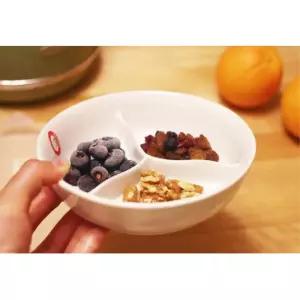 뚜껑 나눔접시 3칸 소분 혼밥 반찬그릇 자취선물 개인 혼족식기 과일 이쁜