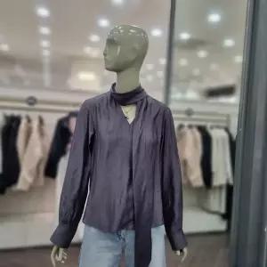 [시슬리]타이 블라우스 (SAWSA3611 다크그레이)