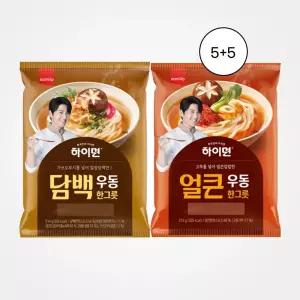 [삼립] 하이면 우동 한그릇 얼큰+담백 426g, 10개
