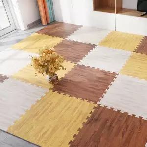 국내 최저가 EVA 우드 퍼즐 조립매트(31cmX31cm 16장 1세트) 층간소음매트 퍼즐매트
