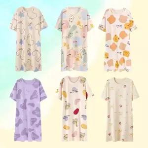 [셀러허브]여성용 원피스 잠옷 반팔 여름 파자마 홈드레스 (S41937202)