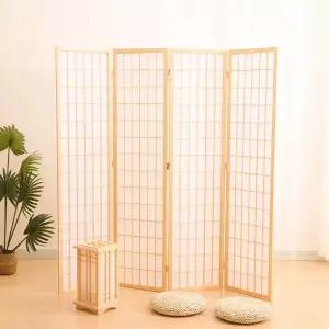 높이 파티션 찻집 접이식 가림막 장식 격자 폴딩 나무