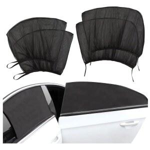 4팩 범용 자동차 창문 스크린 - 2023 신차 창문 커버 자외선 차단 햇빛 가리개, 자동차 사이드 윈도우용 창문 가리개, 메시 창문 스크린 프라이버시 자동차 창문 커버 네트 캠핑용