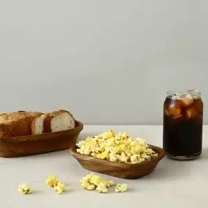 에라토 우드 간식 그릇 우딘 나무 사각 디저트 샐러드 볼 18cm 1p