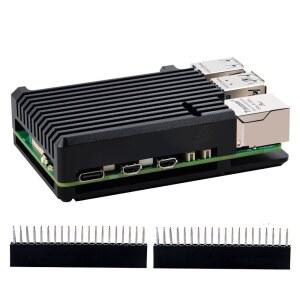 라즈베리 파이 5용 GeeekPi 알루미늄 방열판 케이스, 케이스 쿨링 보드 패시브 합금 장갑 (파이 미포함)