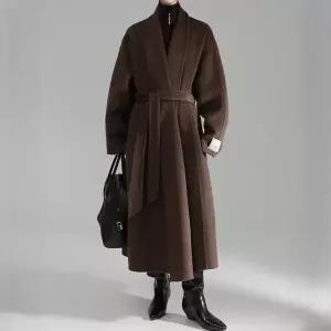 [셀러허브]원숄더 로브 울 블렌드 핸드메이드코트 3color 1004502 (S42308225)