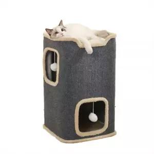 딩동펫 고양이 하우스 숨숨 놀이 휴식 공간 더블홀 3층집